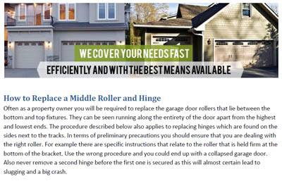 How to Replace a Roller and Hinge - Garage Door Repair Rosenberg